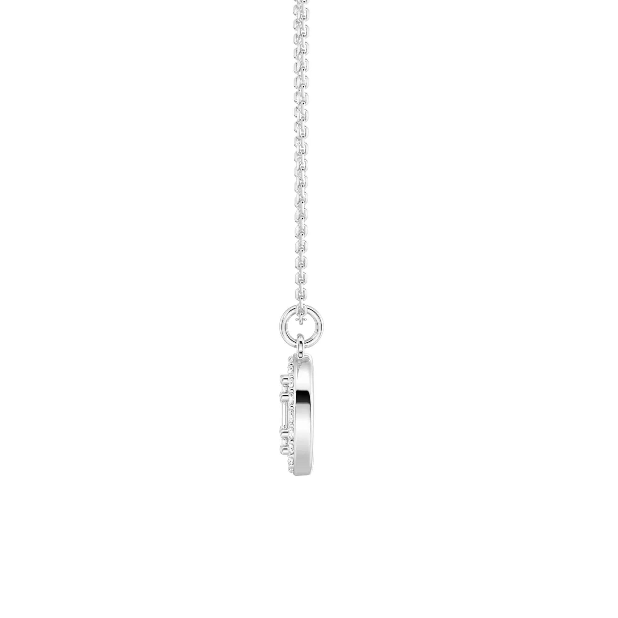 Infinity Halo Lab Grown Diamond Circle Cluster Necklace sold by MSBLUE Jewelry product image thumbnail 2