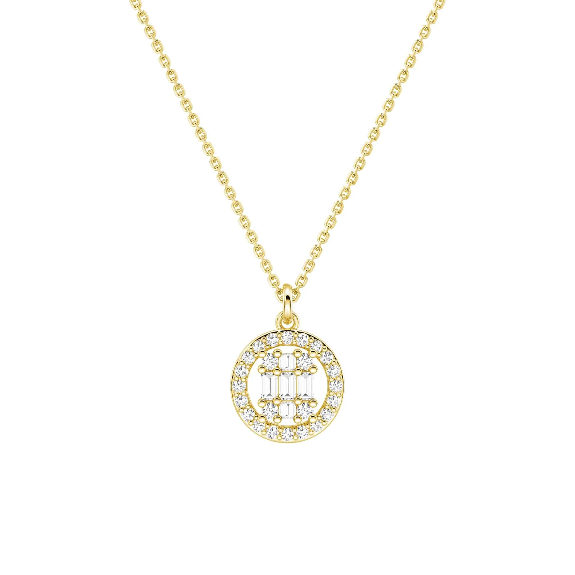 Infinity Halo Lab Grown Diamond Circle Cluster Necklace sold by MSBLUE Jewelry product image thumbnail 3