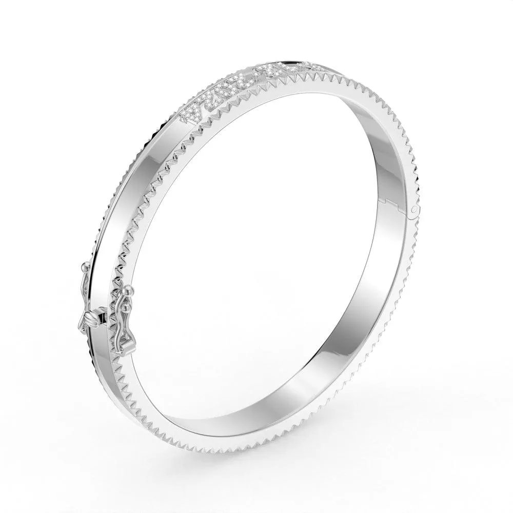 Custom Signature Bangle Bracelet with Personalized Engravings sold by MSBLUE Jewelry product image thumbnail 3