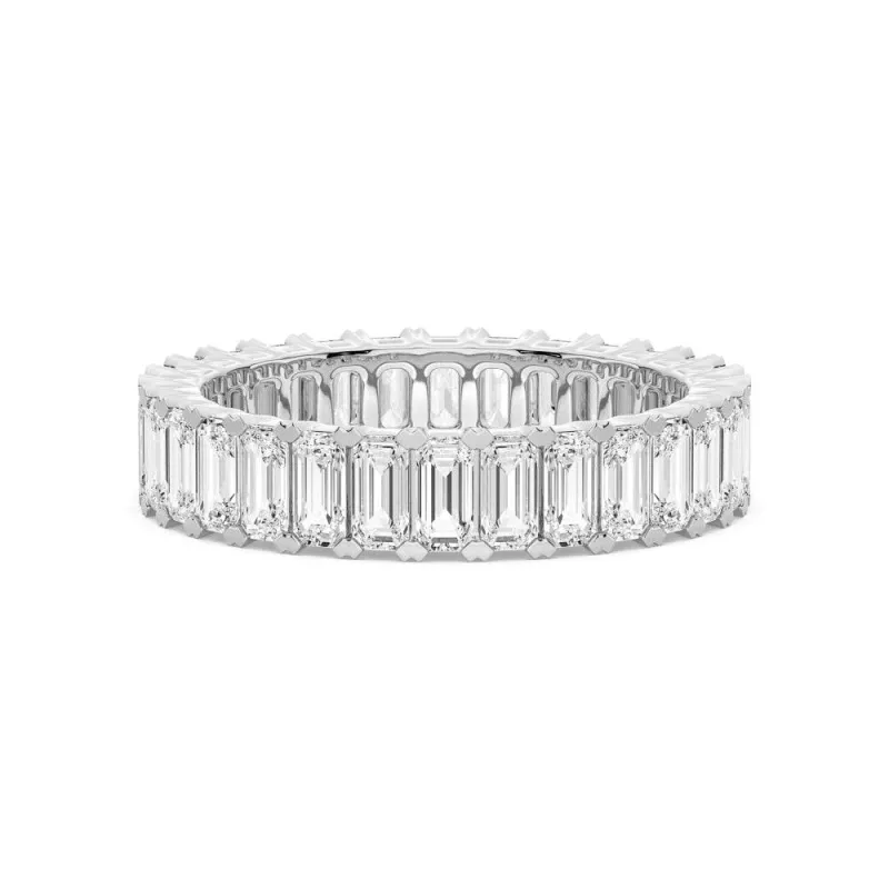 4.6ctw. Emerald Cut Moissanite Eternity Band sold by MSBLUE Jewelry