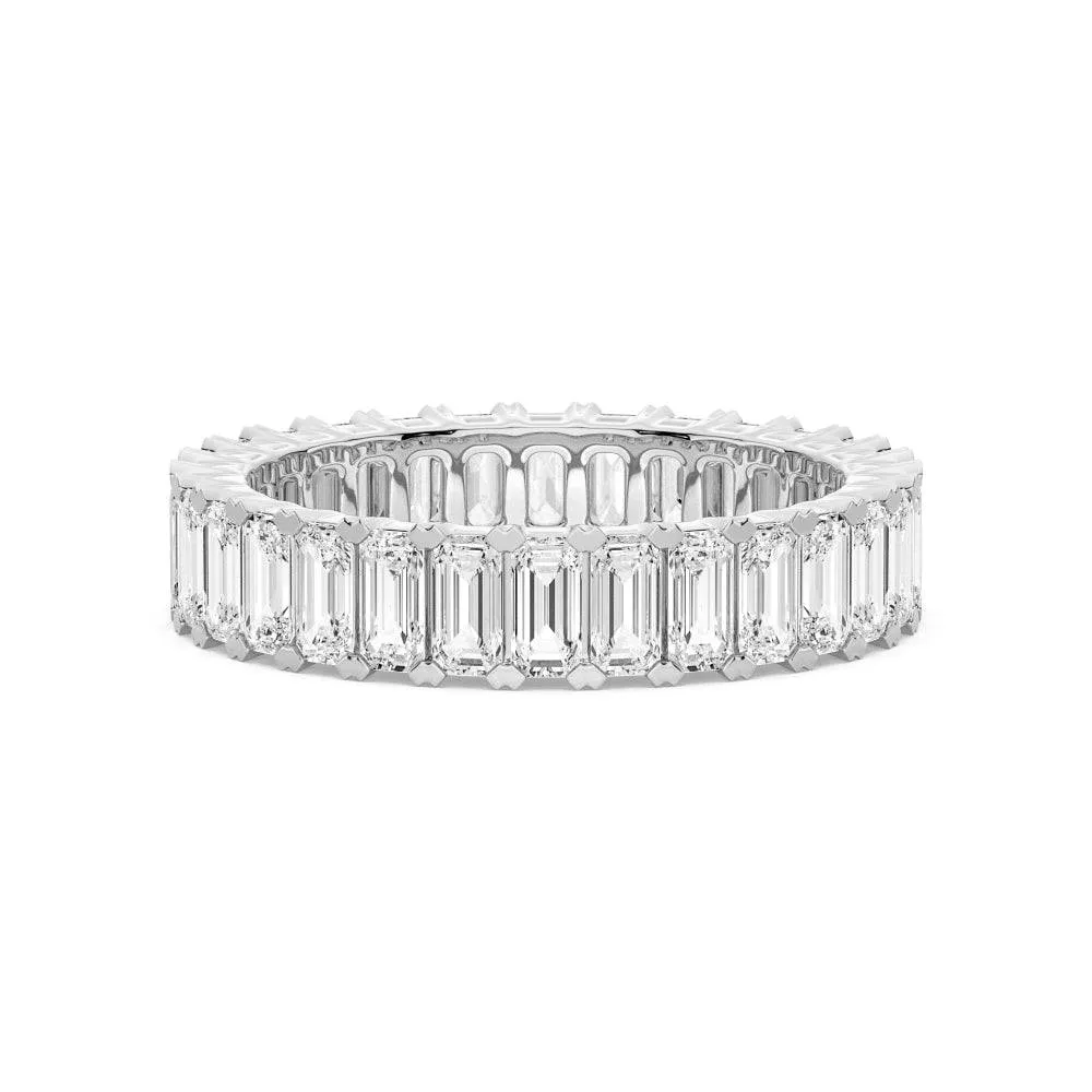 4.6ctw. Emerald Cut Moissanite Eternity Band sold by MSBLUE Jewelry