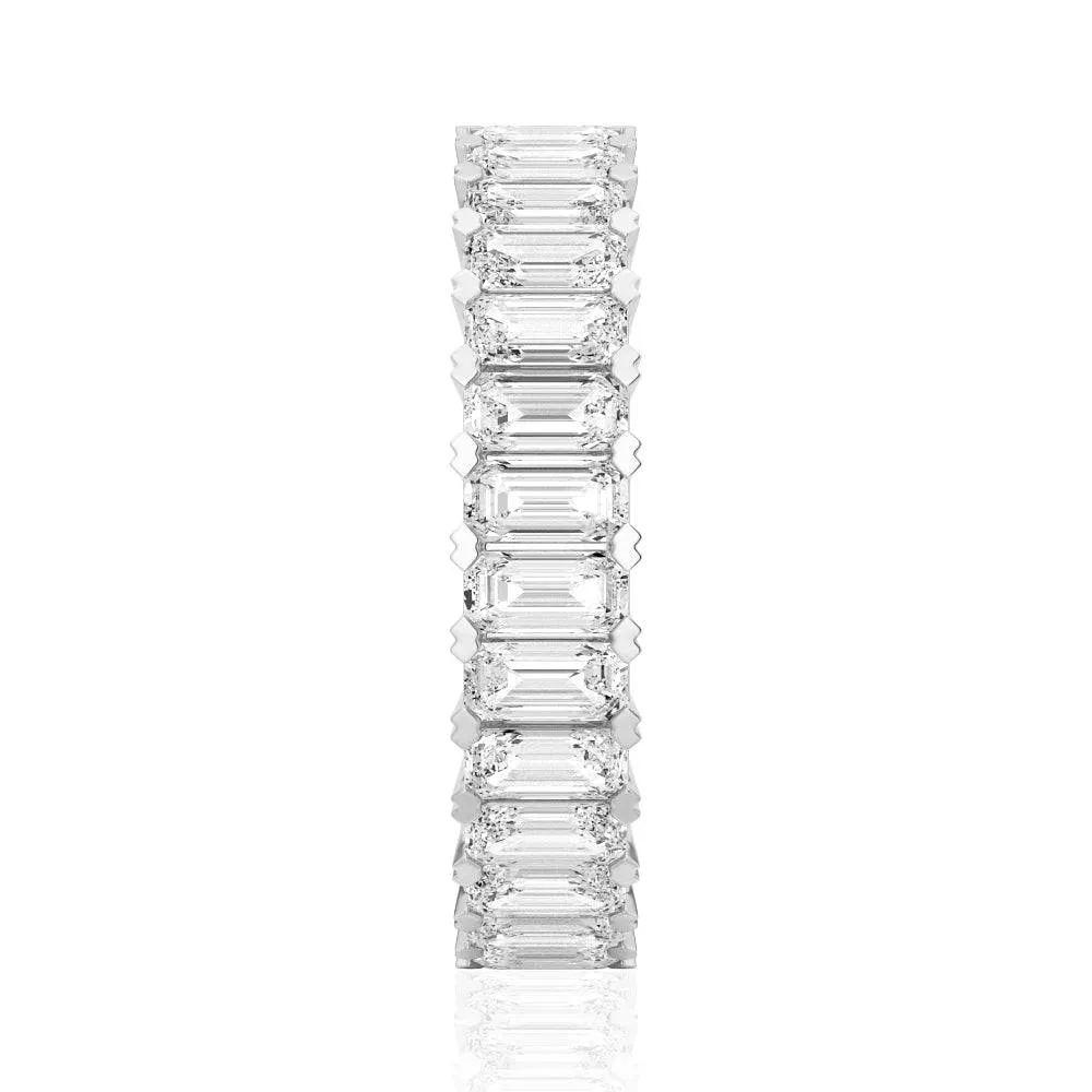 4.6ctw. Emerald Cut Moissanite Eternity Band sold by MSBLUE Jewelry product image thumbnail 5