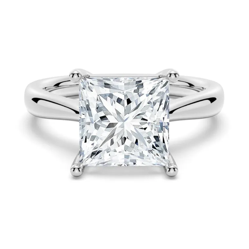 Classic Solitaire Princess Cut Engagement Ring sold by MSBLUE Jewelry