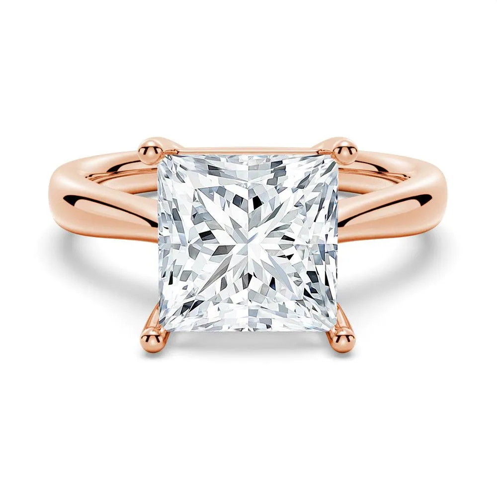 Classic Solitaire Princess Cut Engagement Ring sold by MSBLUE Jewelry product image thumbnail 3