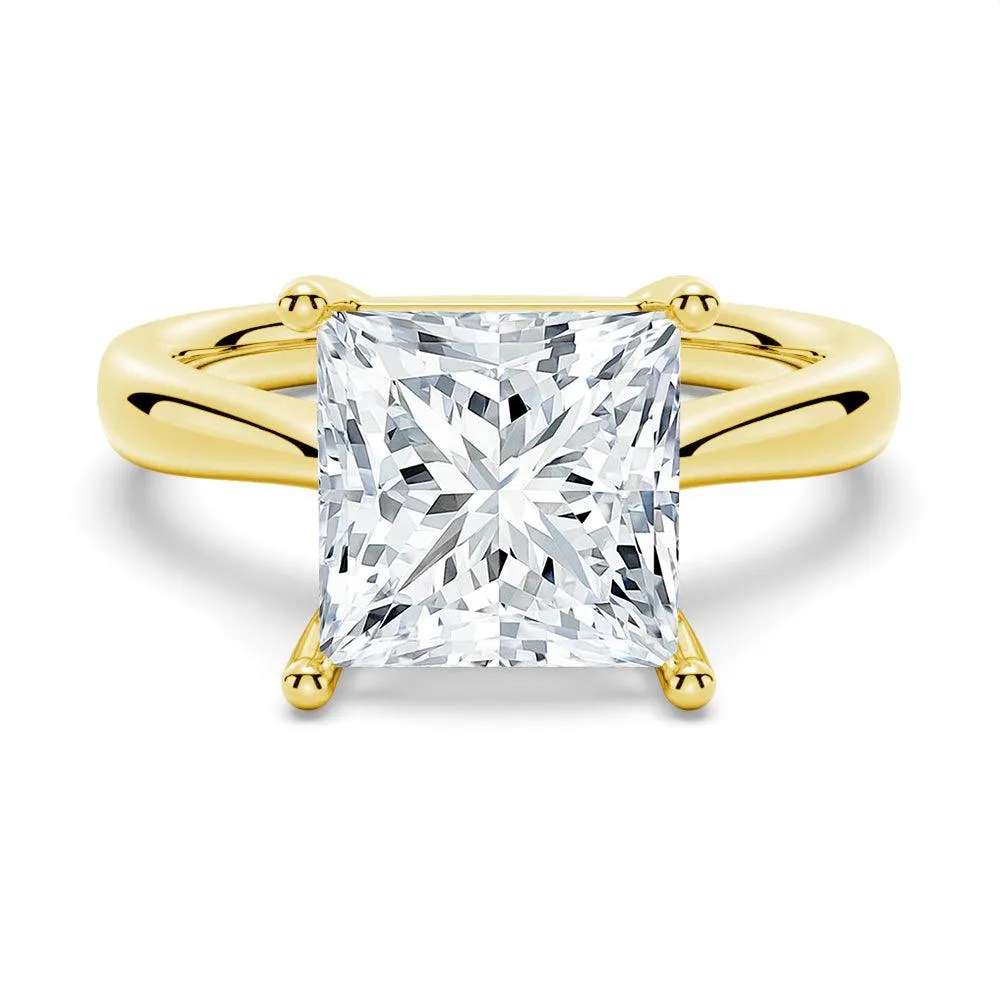Classic Solitaire Princess Cut Engagement Ring sold by MSBLUE Jewelry product image thumbnail 2