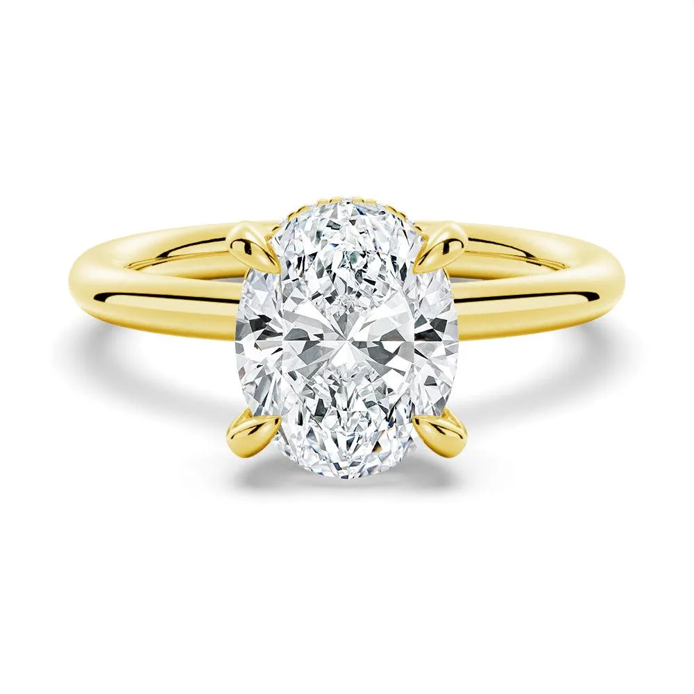 Oval Solitaire Moissanite Engagement Ring sold by MSBLUE Jewelry product image thumbnail 2