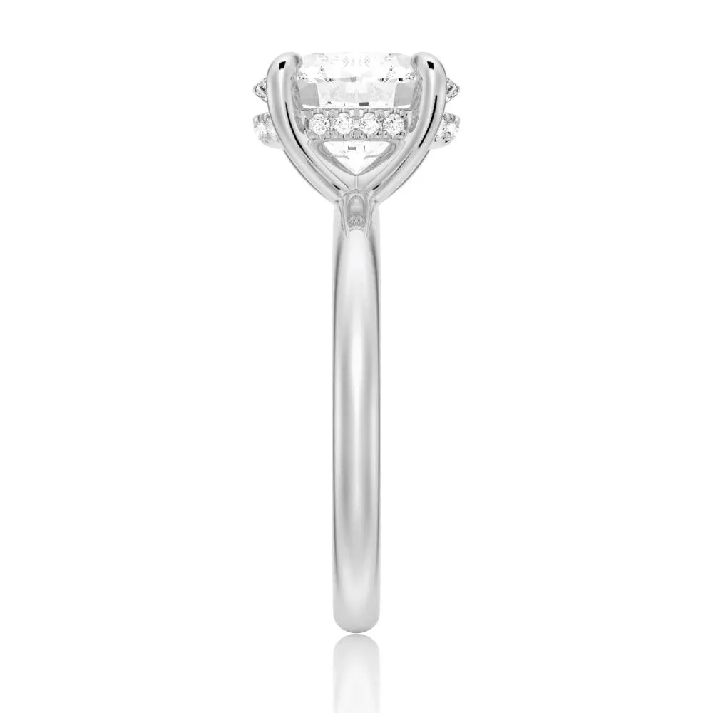 Oval Solitaire Moissanite Engagement Ring sold by MSBLUE Jewelry product image thumbnail 5