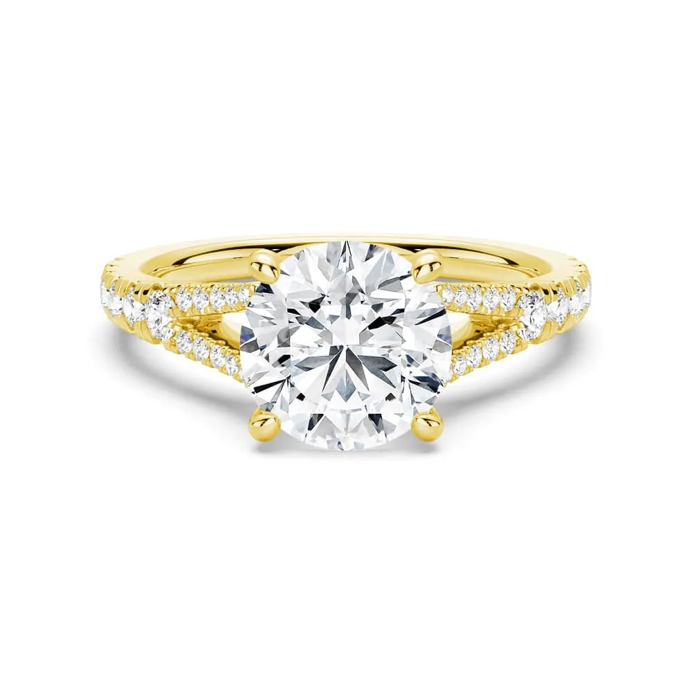 Round Cut Split Shank Moissanite Engagement Ring sold by MSBLUE Jewelry product image thumbnail 2