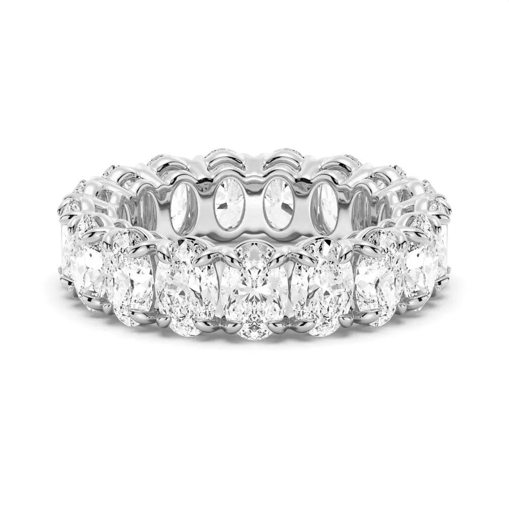 9 CT. Moissanite Oval Cut Eternity Band sold by MSBLUE Jewelry