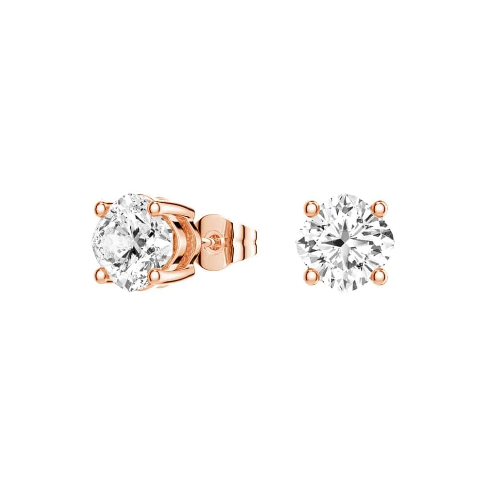 4 ctw Cushion Cut Moissanite 4 Prong Solitaire Stud Earrings sold by MSBLUE Jewelry product image thumbnail 3