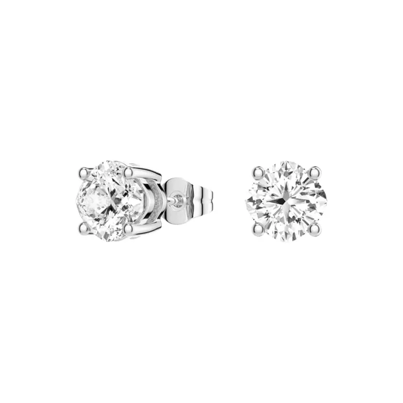4 ctw Cushion Cut Moissanite 4 Prong Solitaire Stud Earrings sold by MSBLUE Jewelry
