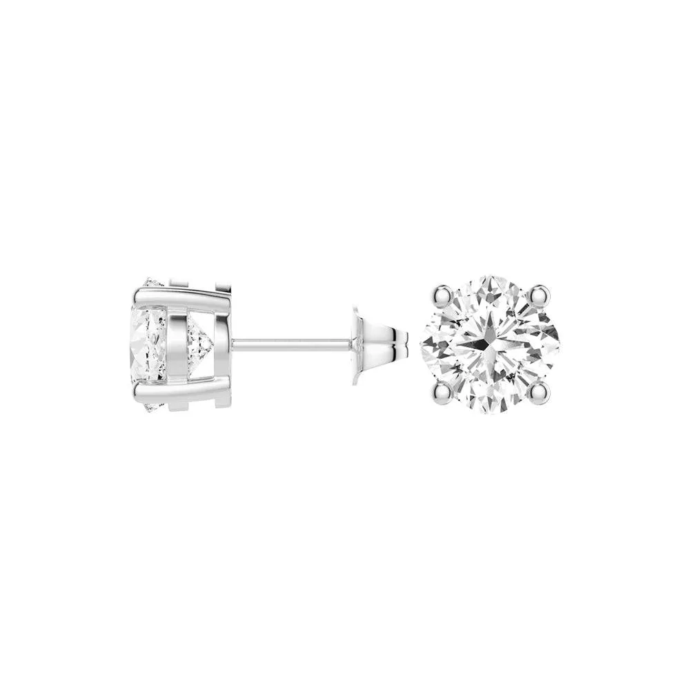 4 ctw Cushion Cut Moissanite 4 Prong Solitaire Stud Earrings sold by MSBLUE Jewelry product image thumbnail 5