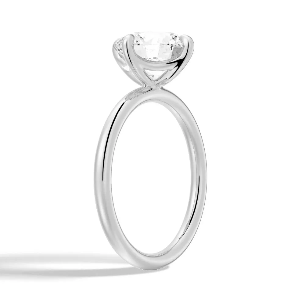 Four Prong Solitaire Moissanite Engagement Ring sold by MSBLUE Jewelry product image thumbnail 4