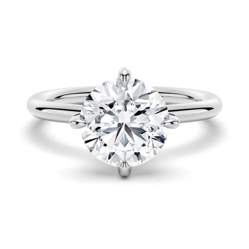 Four Prong Solitaire Moissanite Engagement Ring sold by MSBLUE Jewelry