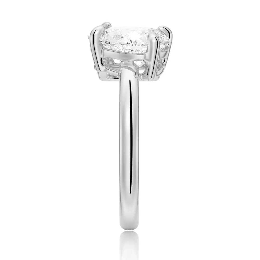 Toi et Moi Emerald Cut & Pear Cut Engagement Ring sold by MSBLUE Jewelry product image thumbnail 5