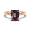 3 CT. Emerald Cut Alexandrite Engagement Ring With Moissanite Hidden Halo sold by MSBLUE Jewelry