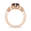 2 CT. Round Cut Alexandrite Engagement Ring With Pear Shaped Moissanite Accents sold by MSBLUE Jewelry