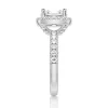 Brilliant Halo Round Moissanite Engagement Ring sold by MSBLUE Jewelry