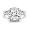 Brilliant Halo Round Moissanite Engagement Ring sold by MSBLUE Jewelry