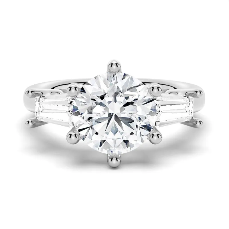 Tapered Baguette 1 Carat Three Stone Promise Ring [Final Sale Ships within 24 hrs] sold by MSBLUE Jewelry