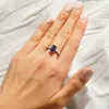 2 CT. Petite Trellis Lab Grown Sapphire Gemstone Ring sold by MSBLUE Jewelry