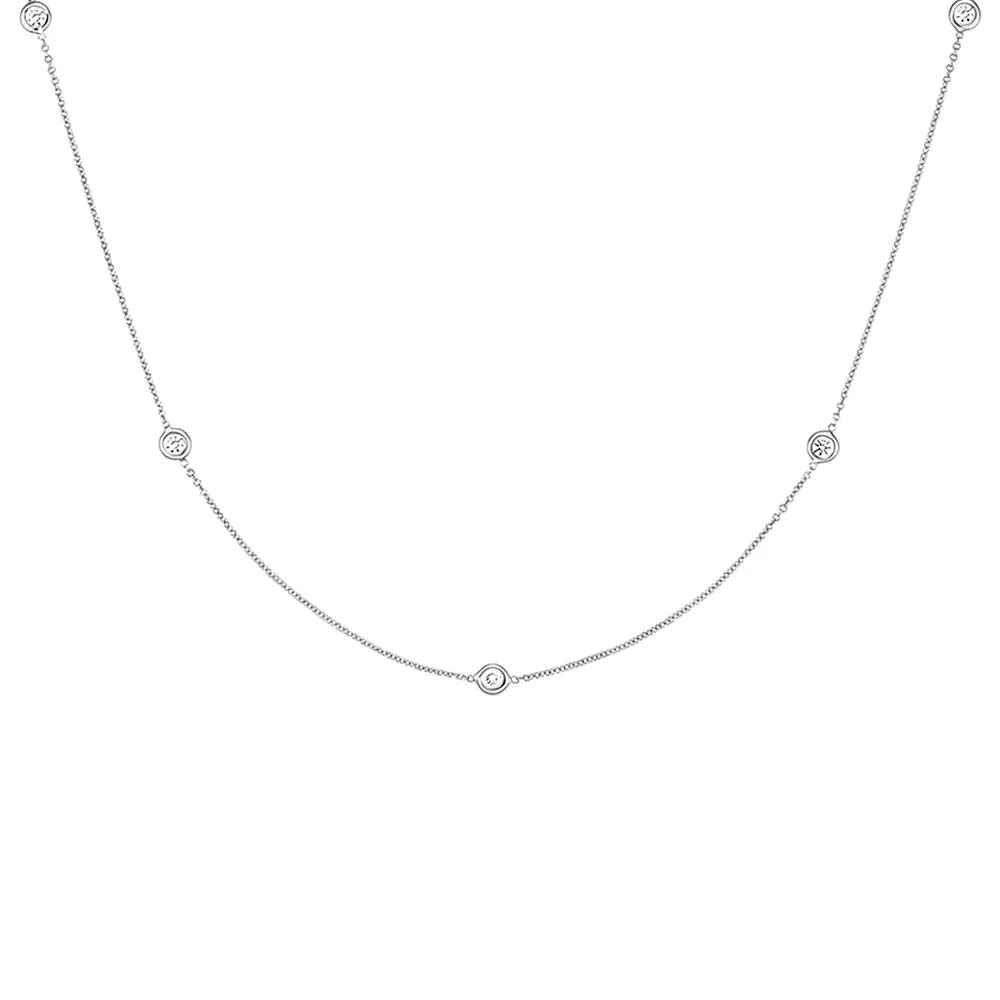 Bezel Set Delicate Beaded Chain Necklace sold by MSBLUE Jewelry