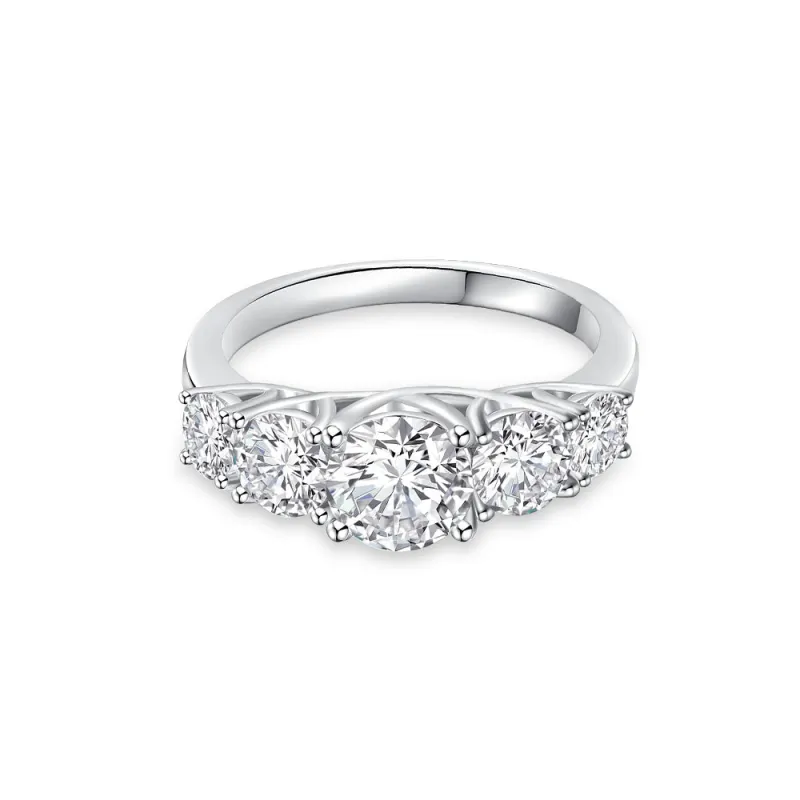 Classic Five Stone Anniversary Band sold by MSBLUE Jewelry