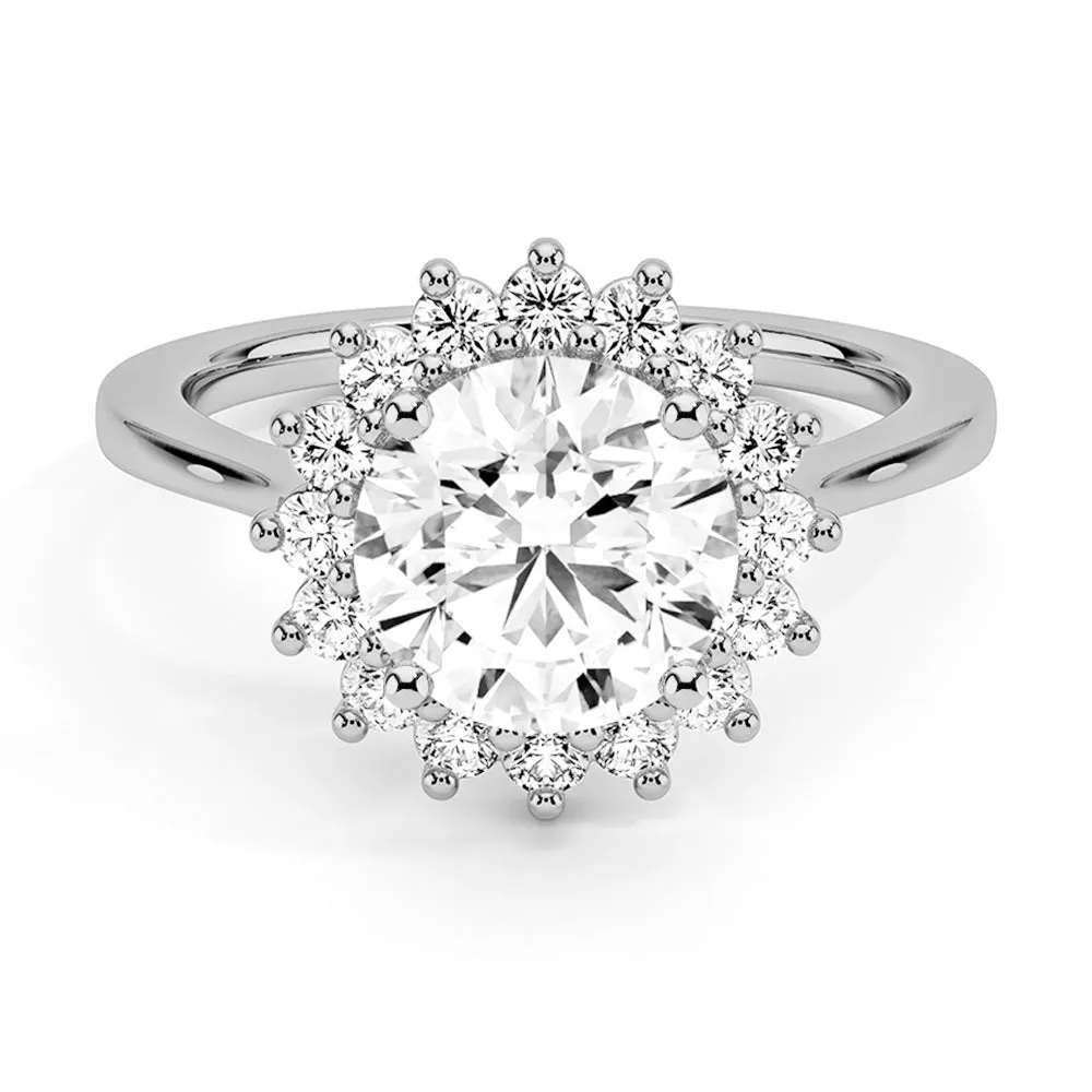 Vintage Inspired Round Halo Engagement Ring sold by MSBLUE Jewelry