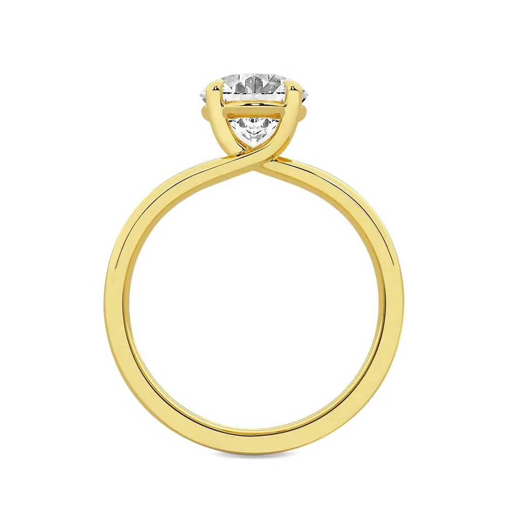 Classic Oval Solitaire Engagement Ring with Split Shank sold by MSBLUE Jewelry product image thumbnail 5