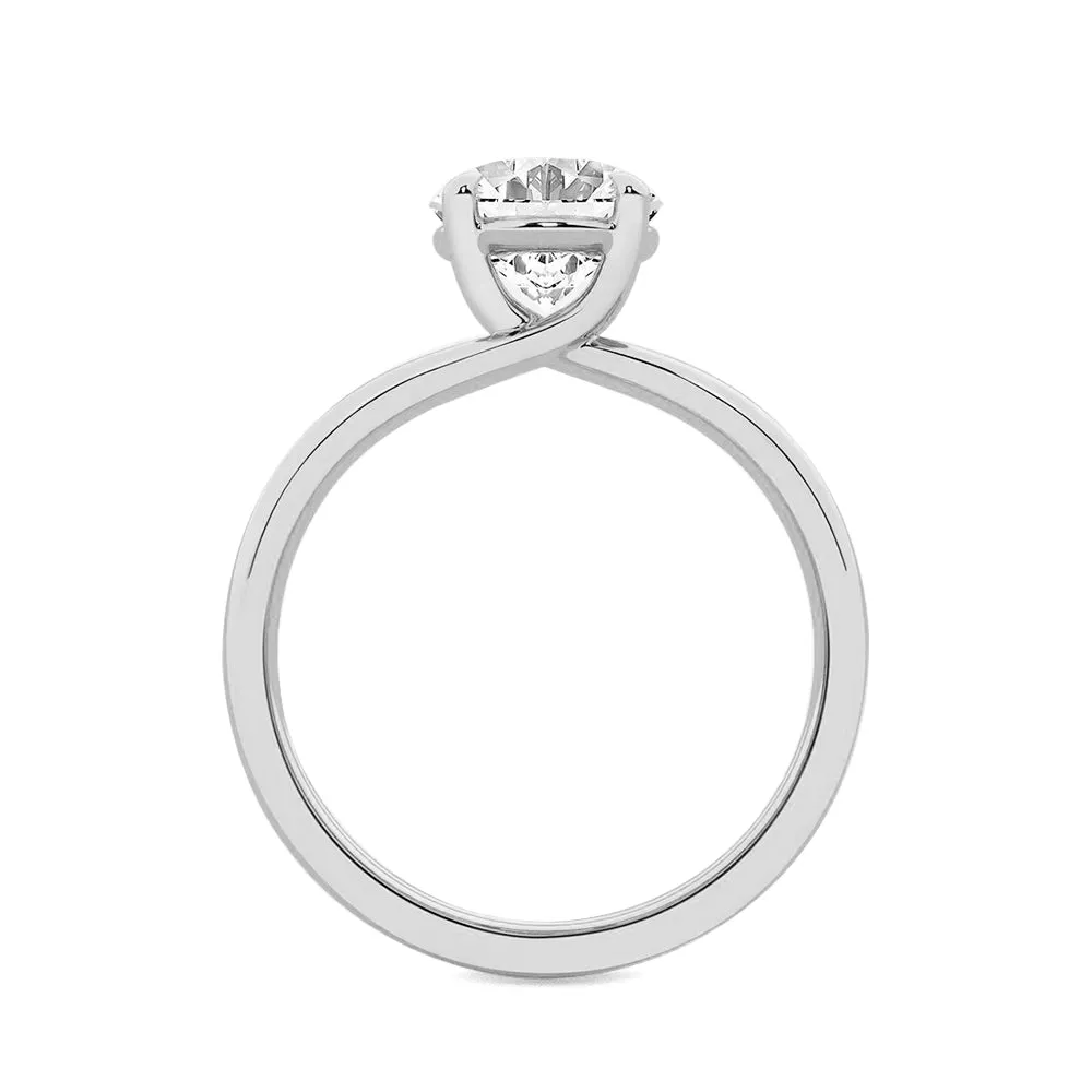 Classic Oval Solitaire Engagement Ring with Split Shank sold by MSBLUE Jewelry product image thumbnail 4