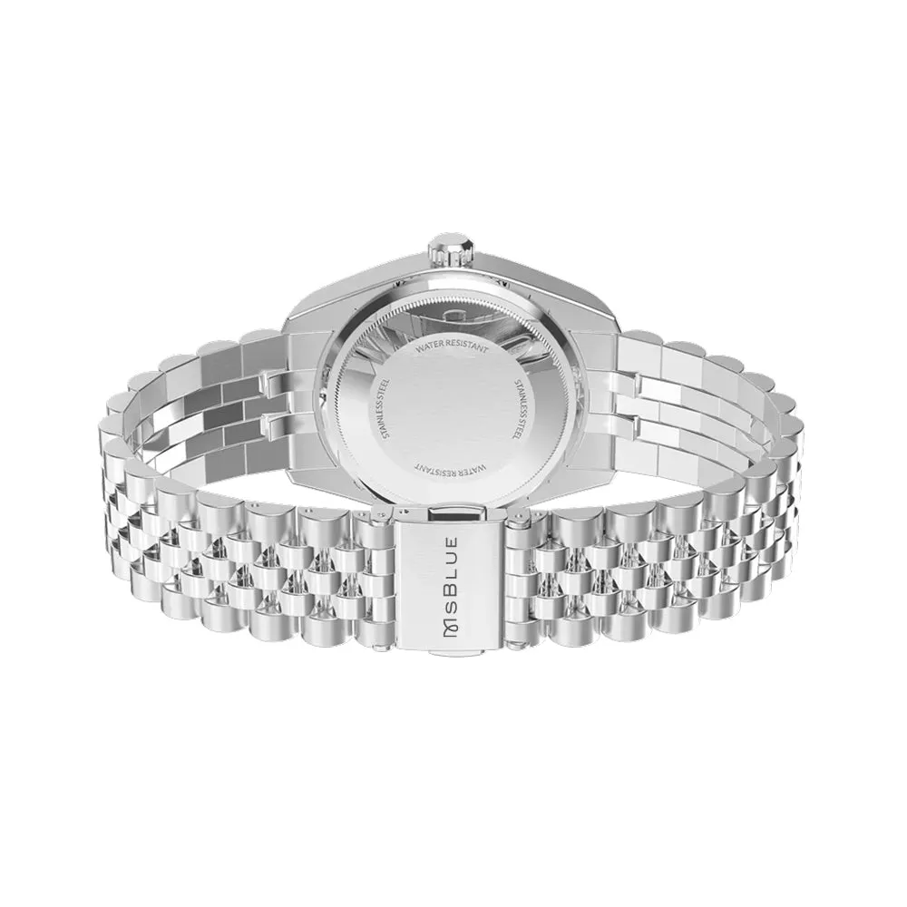 Women's Two Tone Pink Dial Stainless Steel Watch With Diamond Accents sold by MSBLUE Jewelry product image thumbnail 4