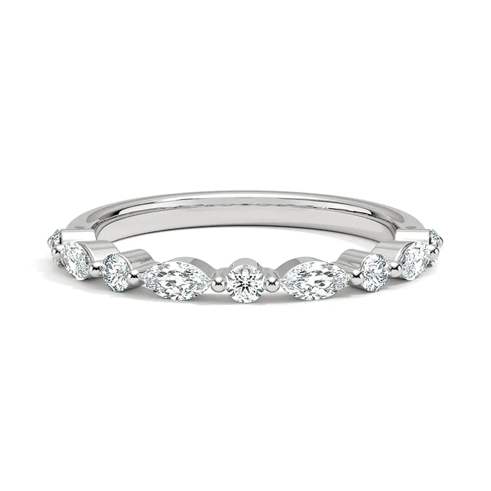 Celestial Embrace Half Eternity Lab Grown Diamond Ring sold by MSBLUE Jewelry