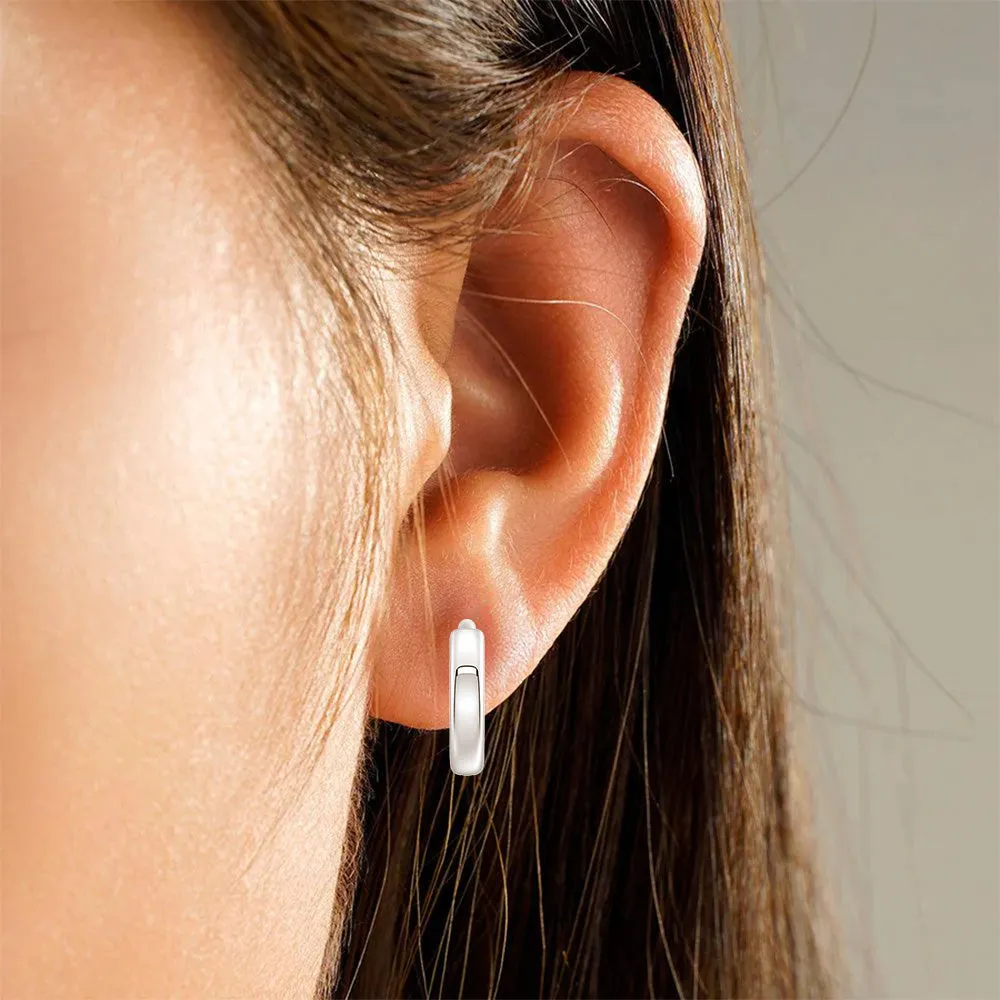 Triple Stack Hoop Earrings Set with Lab Grown Diamond Accent sold by MSBLUE Jewelry product image thumbnail 5