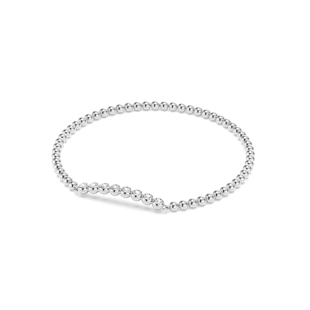 Beaded Chain Bracelet with Balanced Lab Grown Diamond Accents sold by MSBLUE Jewelry product image thumbnail 2