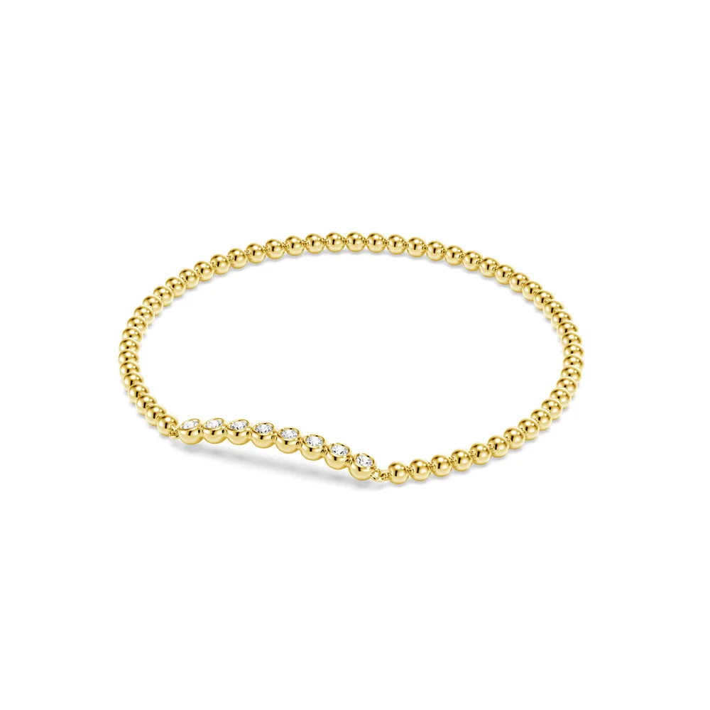 Beaded Chain Bracelet with Balanced Lab Grown Diamond Accents sold by MSBLUE Jewelry product image thumbnail 3