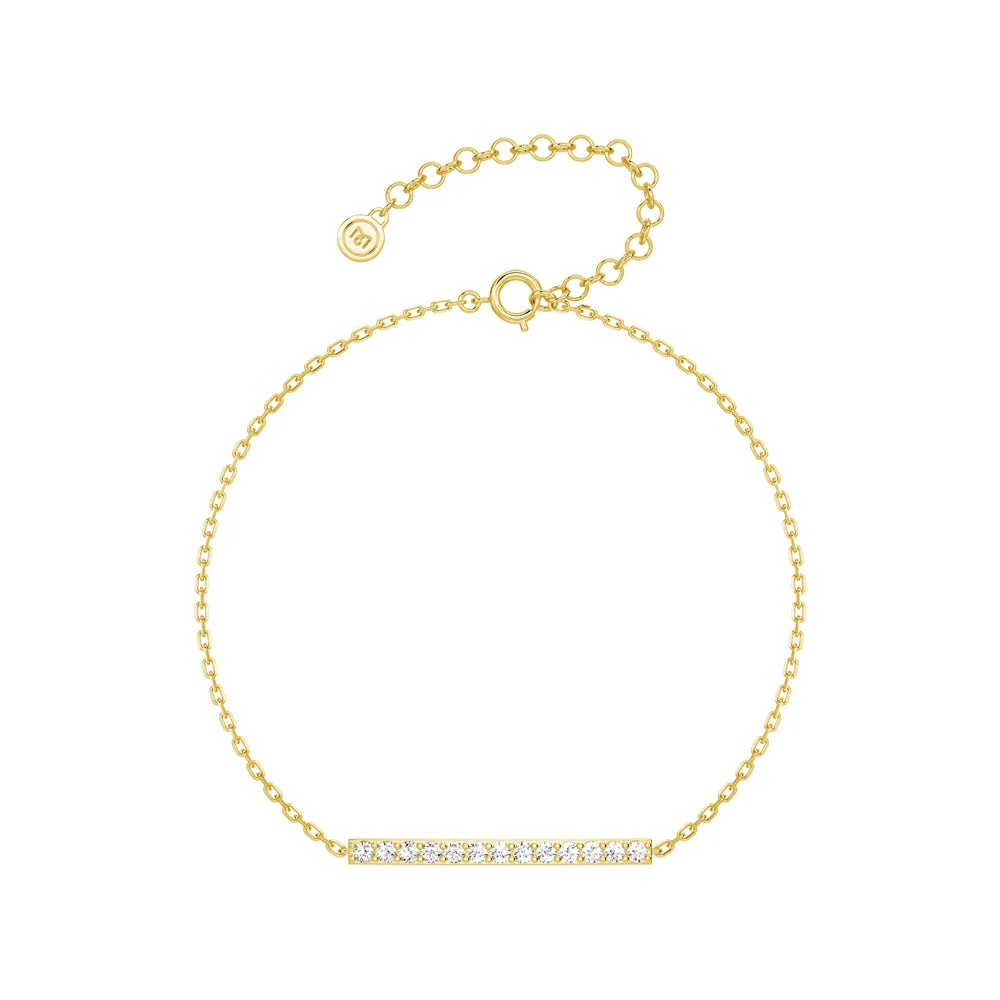 Linear Lab Grown Diamond Bar Bracelet sold by MSBLUE Jewelry product image thumbnail 3