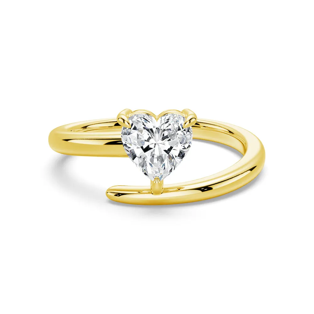 Refined Classic Heart Shaped Lab Grown Diamond Promise Ring sold by MSBLUE Jewelry product image thumbnail 5