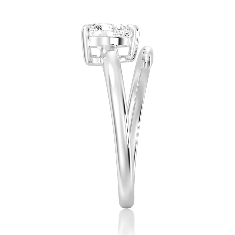 Refined Classic Heart Shaped Lab Grown Diamond Promise Ring sold by MSBLUE Jewelry product image thumbnail 2
