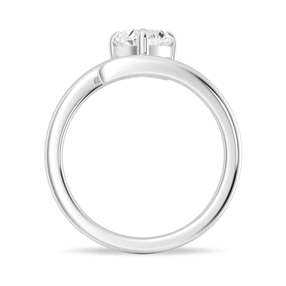 Refined Classic Heart Shaped Lab Grown Diamond Promise Ring sold by MSBLUE Jewelry product image thumbnail 4