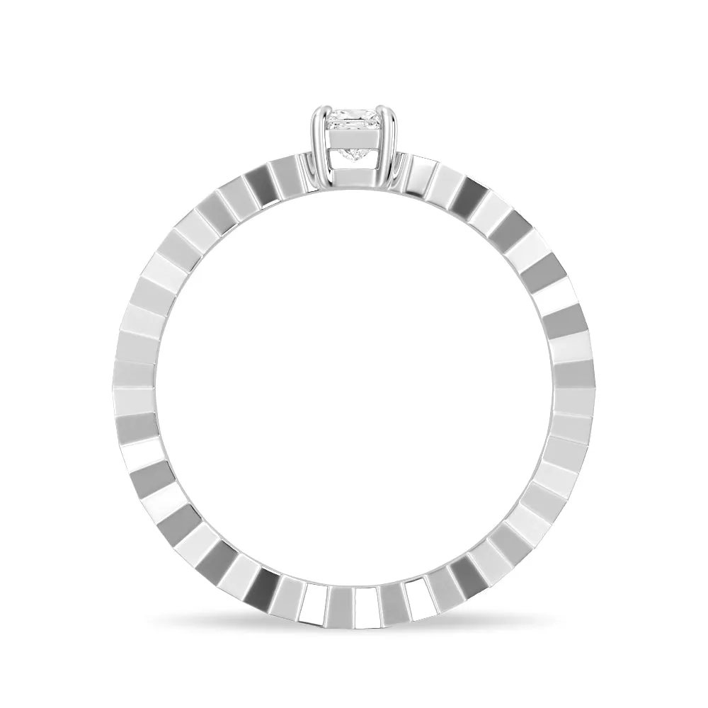 Geometric Princess Cut Lab Grown Diamond Promise Ring sold by MSBLUE Jewelry product image thumbnail 3