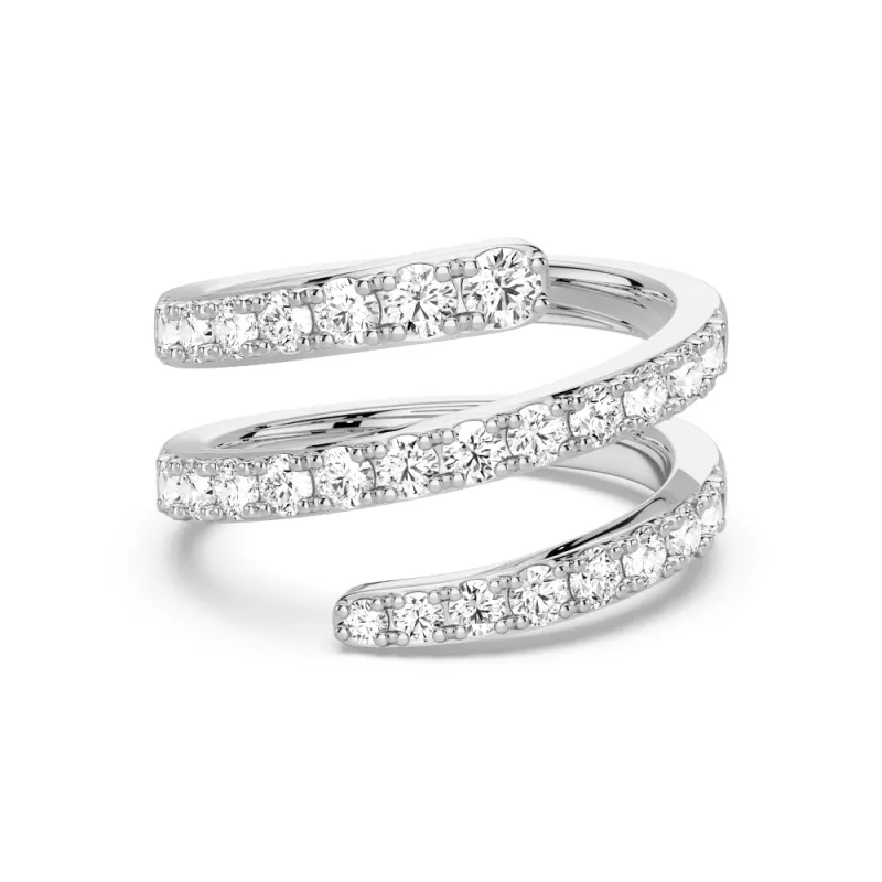 Triple Band Lab Grown Diamond Ring sold by MSBLUE Jewelry