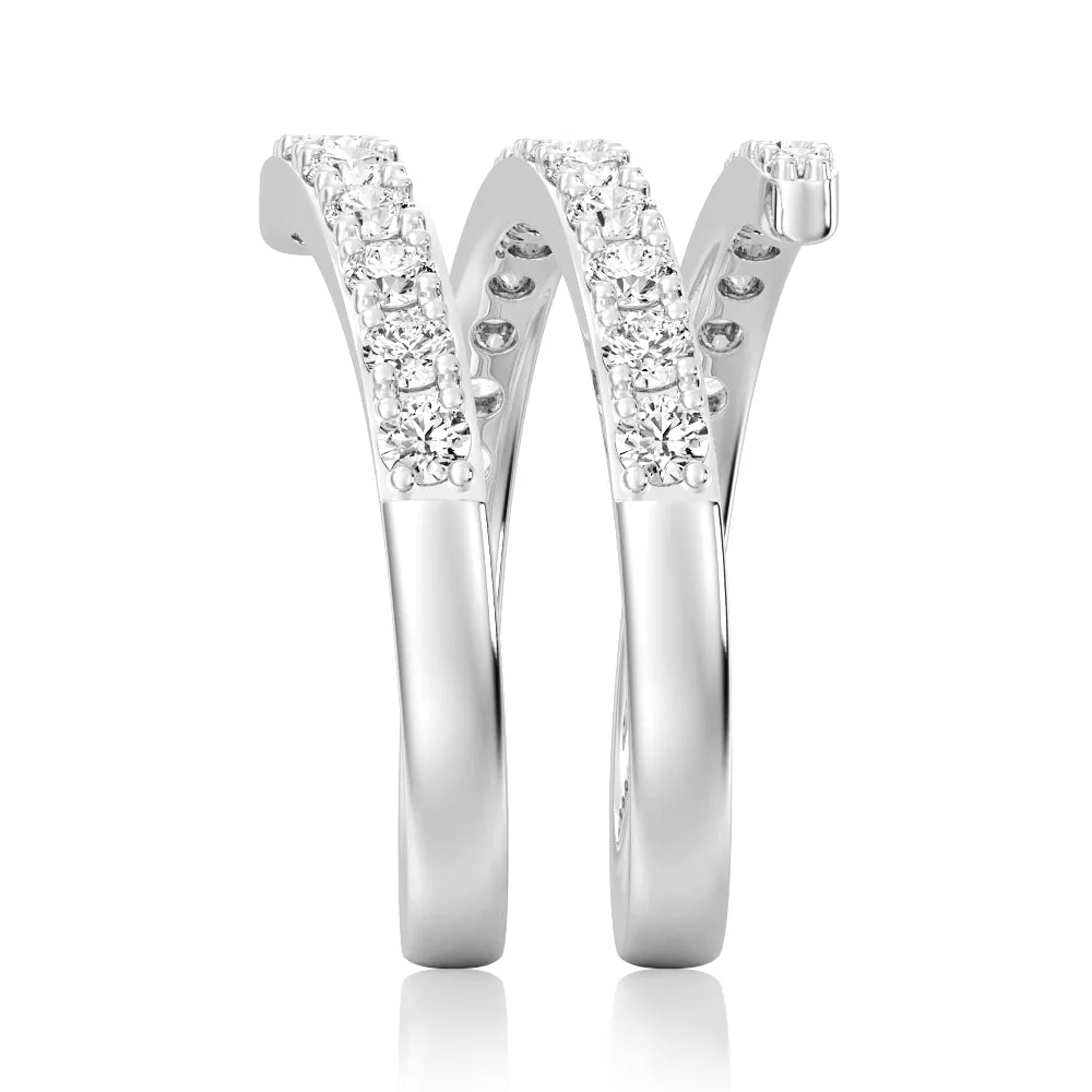 Triple Band Lab Grown Diamond Ring sold by MSBLUE Jewelry product image thumbnail 2