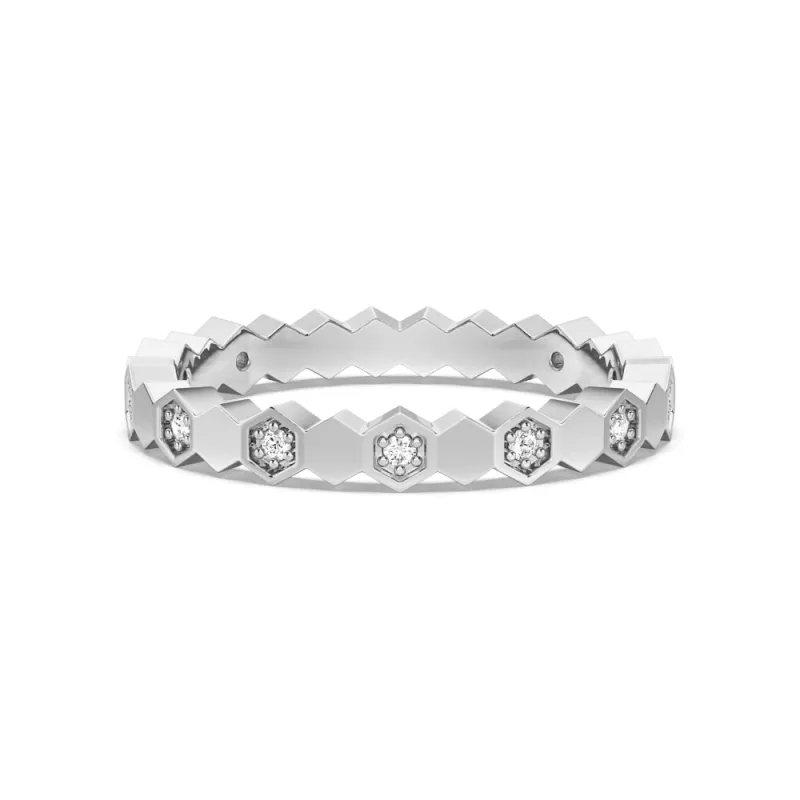 Geometric Lab Grown Diamond Ring sold by MSBLUE Jewelry