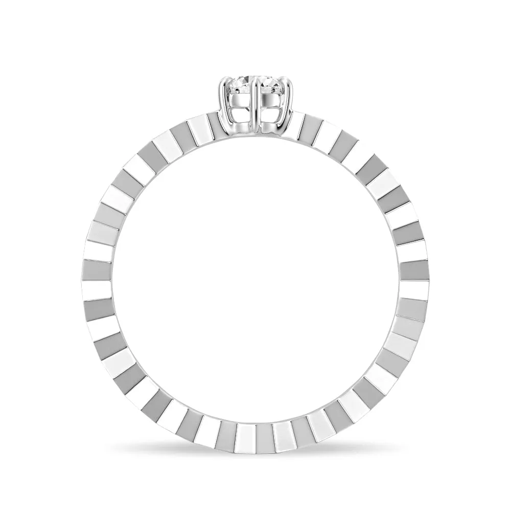 Geometric Lab Grown Diamond Promise Ring sold by MSBLUE Jewelry product image thumbnail 4