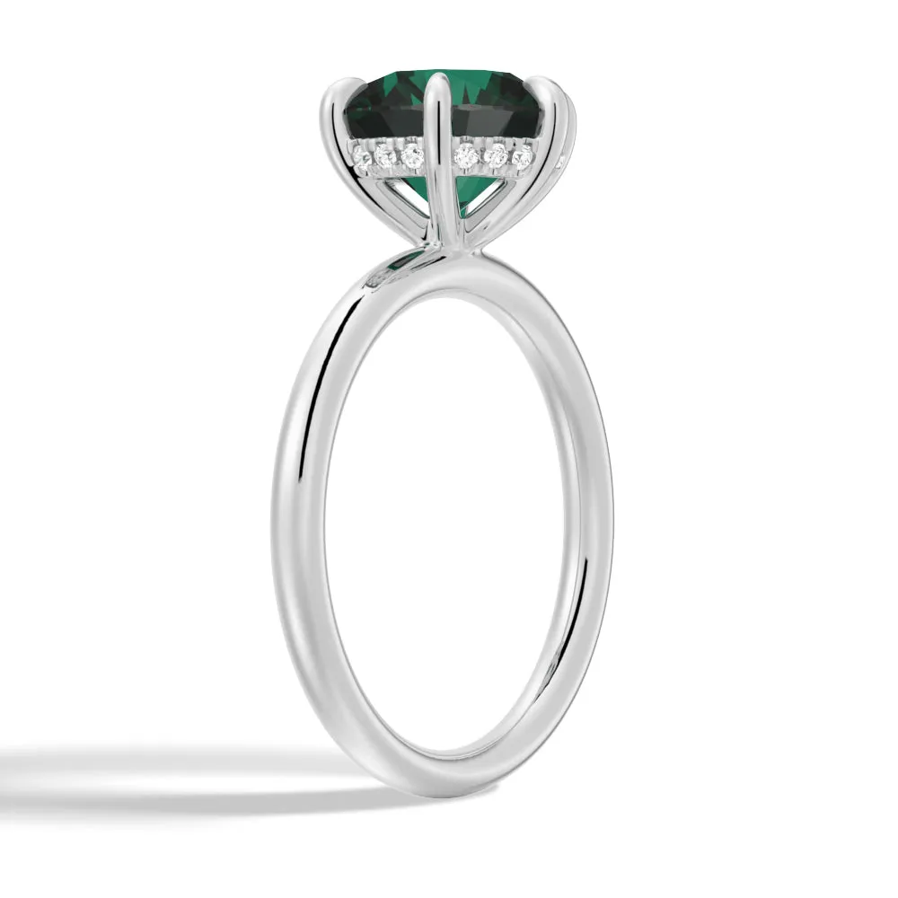 Solitaire Green Ring And Emerald Pendant Set sold by MSBLUE Jewelry product image thumbnail 4