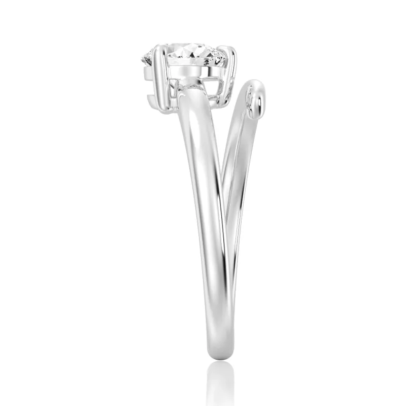 Refined Classic Round Cut Lab Grown Diamond Promise Ring sold by MSBLUE Jewelry