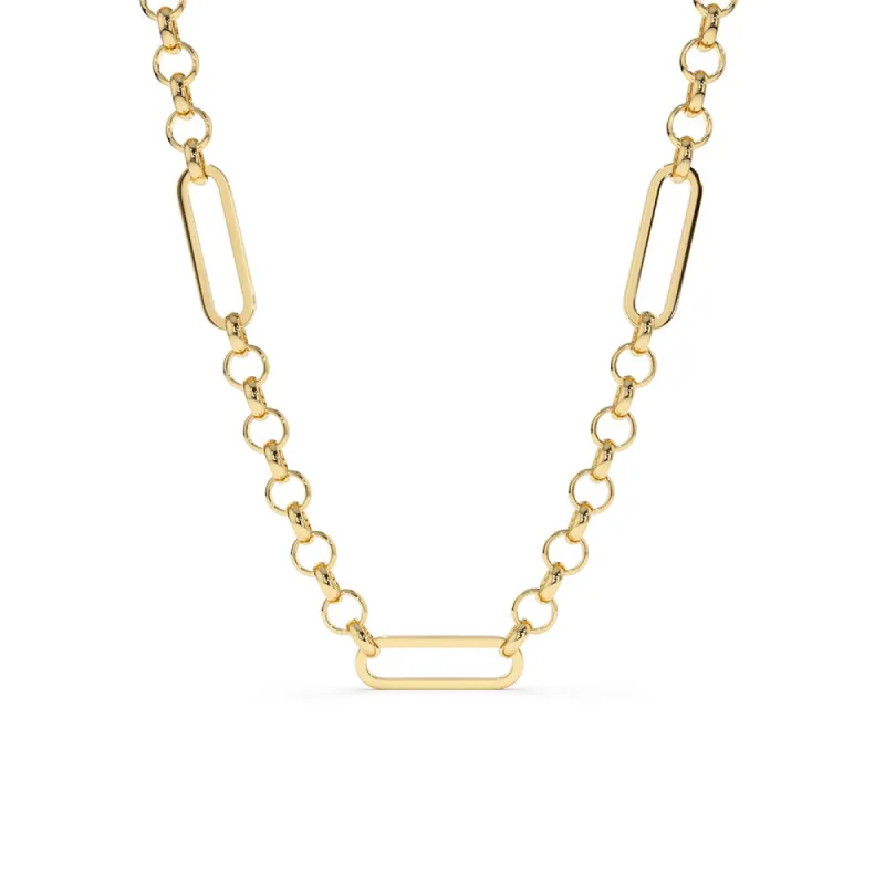 Paperclip Long Chain Necklace sold by MSBLUE Jewelry