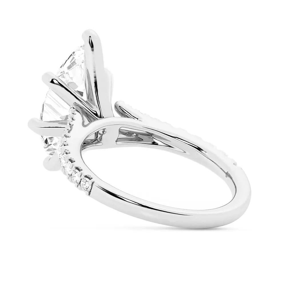 NEW Marquise Cut Split-Shank Moissanite Engagement Ring sold by MSBLUE Jewelry product image thumbnail 5