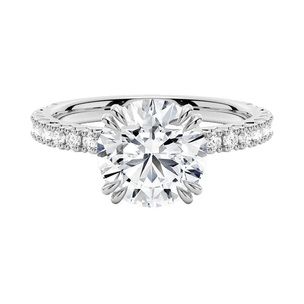 Solitaire Round Cut Engagement Ring Set With Matching Wedding Band sold by MSBLUE Jewelry product image thumbnail 5