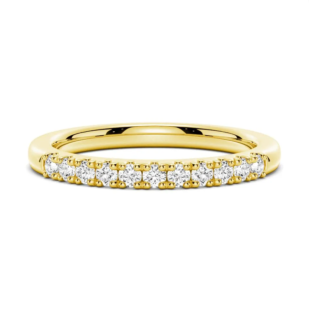 Classic Round Cut Moissanite Gold Wedding Band sold by MSBLUE Jewelry product image thumbnail 2
